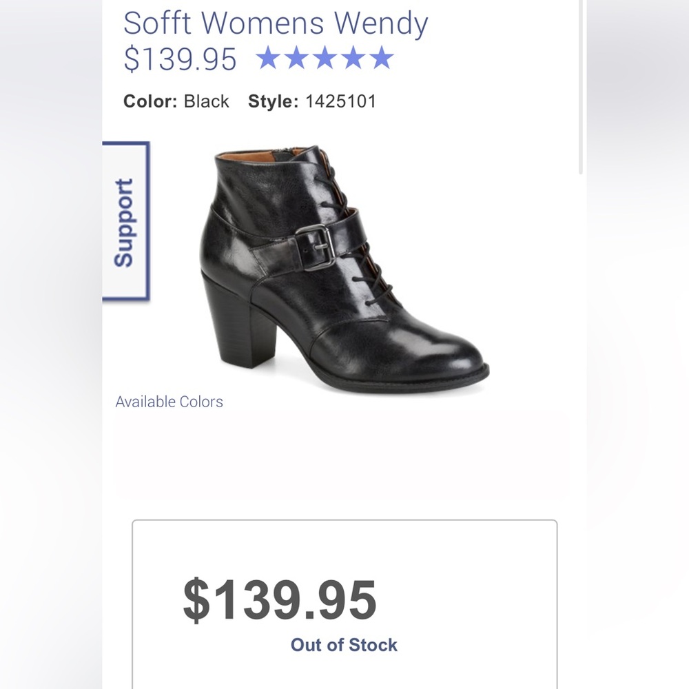 Sofft Wendy Ankle Combat Boots